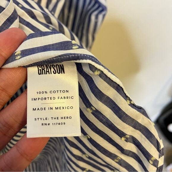 Anthropologie Grayson Striped Button Up Blouse Womens Size 4 / L - Picture 11 of 11